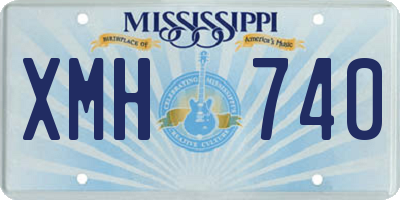 MS license plate XMH740