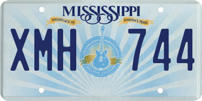 MS license plate XMH744