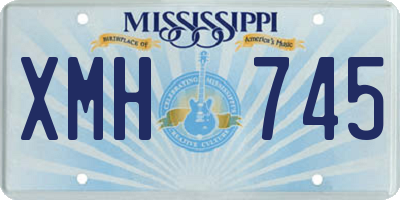MS license plate XMH745