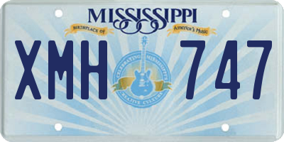 MS license plate XMH747