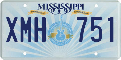 MS license plate XMH751