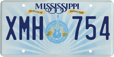 MS license plate XMH754