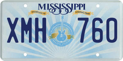 MS license plate XMH760