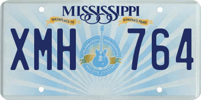 MS license plate XMH764