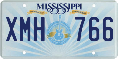 MS license plate XMH766