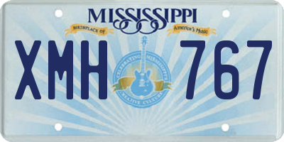 MS license plate XMH767