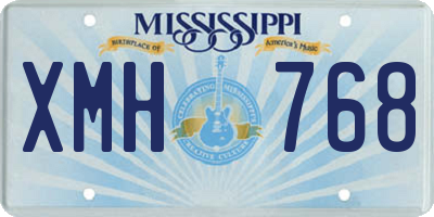 MS license plate XMH768