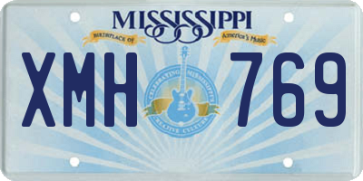 MS license plate XMH769