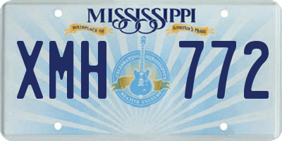 MS license plate XMH772