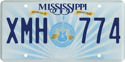MS license plate XMH774