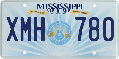 MS license plate XMH780