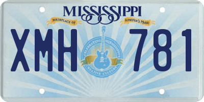 MS license plate XMH781