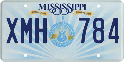MS license plate XMH784