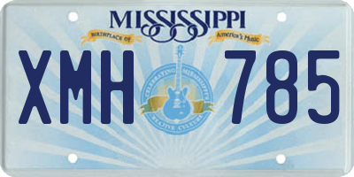 MS license plate XMH785