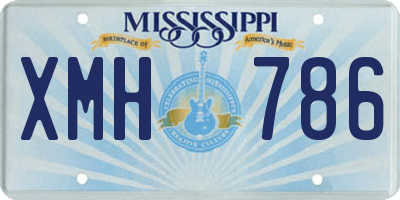 MS license plate XMH786
