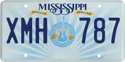 MS license plate XMH787