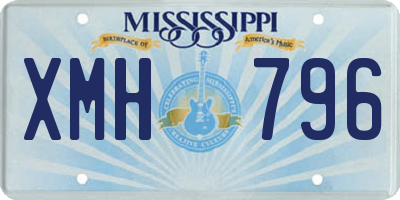 MS license plate XMH796
