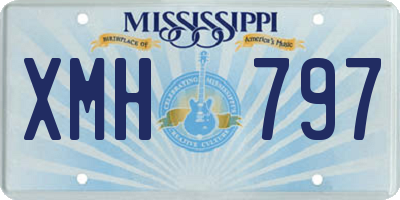 MS license plate XMH797