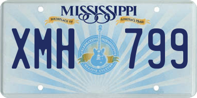 MS license plate XMH799