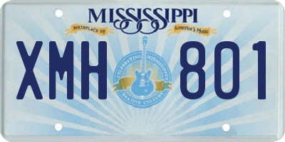MS license plate XMH801