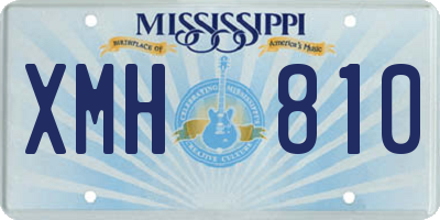MS license plate XMH810