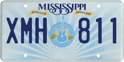 MS license plate XMH811