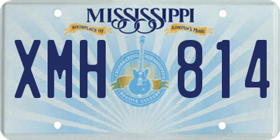 MS license plate XMH814