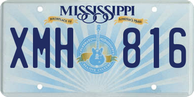 MS license plate XMH816