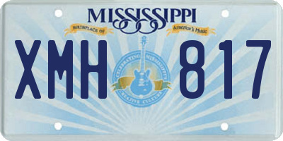 MS license plate XMH817