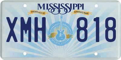 MS license plate XMH818