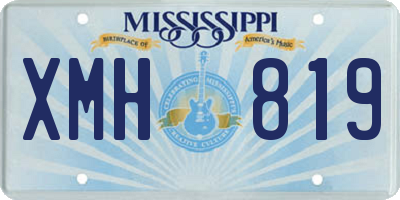 MS license plate XMH819
