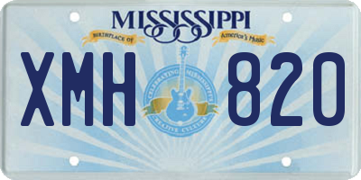 MS license plate XMH820