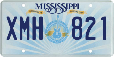 MS license plate XMH821