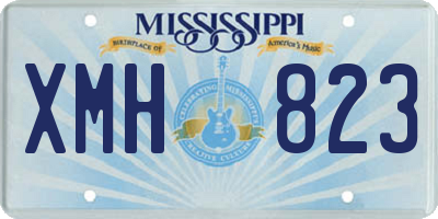 MS license plate XMH823