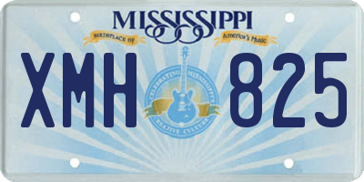 MS license plate XMH825