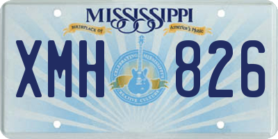 MS license plate XMH826