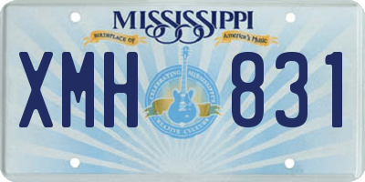 MS license plate XMH831