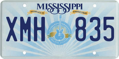 MS license plate XMH835