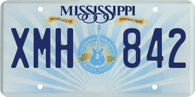 MS license plate XMH842