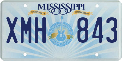 MS license plate XMH843