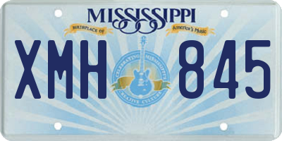 MS license plate XMH845