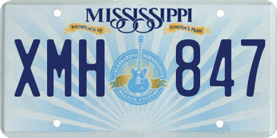 MS license plate XMH847