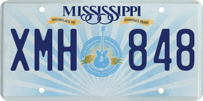 MS license plate XMH848