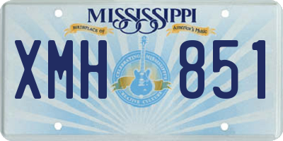 MS license plate XMH851
