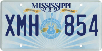 MS license plate XMH854