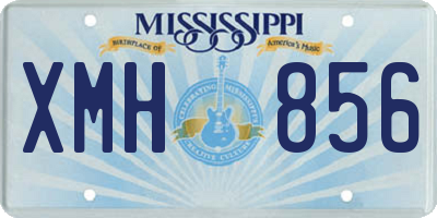 MS license plate XMH856