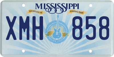 MS license plate XMH858