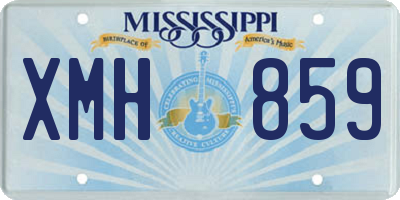 MS license plate XMH859