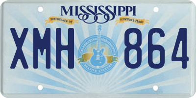 MS license plate XMH864