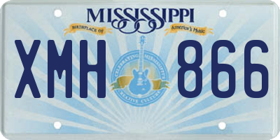 MS license plate XMH866